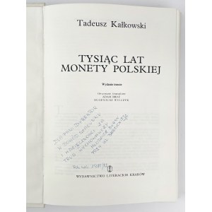 Tysiąc lat monety polskiej, T. Kałkowski