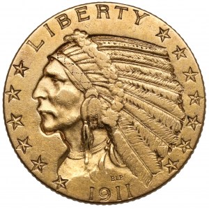USA, 5 dolarów 1911, Philadelphia - Głowa Indianina