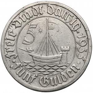 Gdańsk, 5 guldenów 1935 Koga