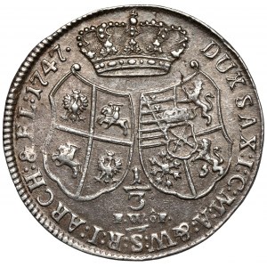 August III Sas, 1/3 talara 1747 FWóF, Drezno