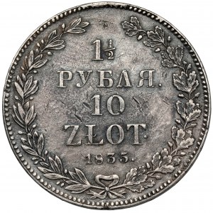 1-1/2 rubla = 10 złotych 1835 НГ, Petersburg