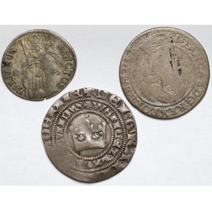 Polska, Czechy i Würzburg, Szóstak 1664, Grosz i Szeląg 1747 - zestaw (3szt)