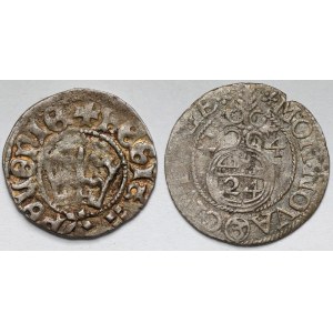 Jan Olbracht, Półgrosz Kraków i Gustaw II Adolf, Półtorak Ryga 1624 - zestaw (2szt)
