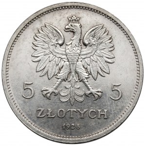 Nike 5 złotych 1928 ze znakiem, Warszawa