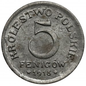 Królestwo Polskie, 5 fenigów 1918