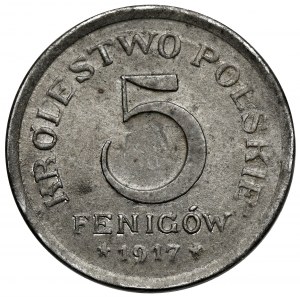 Królestwo Polskie, 5 fenigów 1917