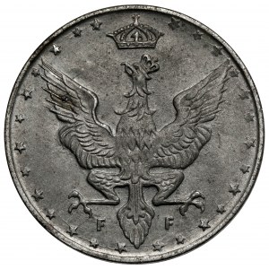 Królestwo Polskie, 20 fenigów 1917 - double die