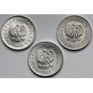 20 groszy 1949-1962 - zestaw (3szt)