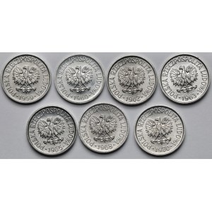 5 groszy 1959-1970 - piękne - zestaw (7szt)