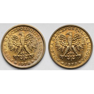 2 złote 1978 - zestaw (2szt) - ze znakiem i bez