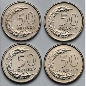 50 groszy 1990-1995 - b.ładne - zestaw (4szt)