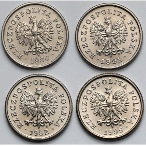50 groszy 1990-1995 - b.ładne - zestaw (4szt)