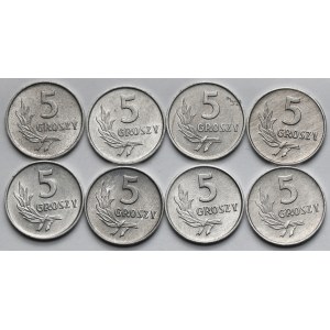 5 groszy 1958-1970 - zestaw (8szt)
