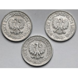 10 groszy 1962 - zestaw (3szt)