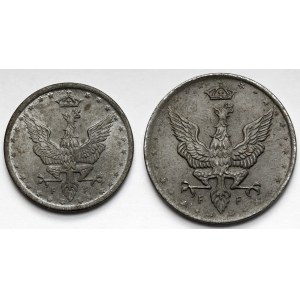 Królestwo Polskie, 5-10 fenigów 1917-1918 - zestaw (2szt)
