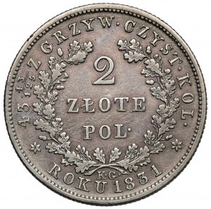 November Uprising, 2 zloty 1831 KG