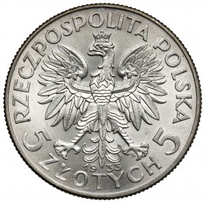 Głowa Kobiety 5 złotych 1933