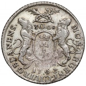 August III Sas, Złotówka Gdańsk 1763 REOE