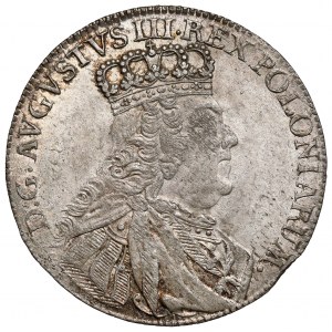 August III Sas, Ort Lipsk 1754 EC - wąska głowa