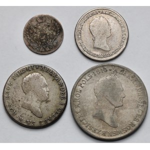 1-5 złotych i 5 groszy 1818-1840 - zestaw (4szt)