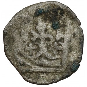 Władysław II Jagiełło, Denar Kraków - RZADKA korona