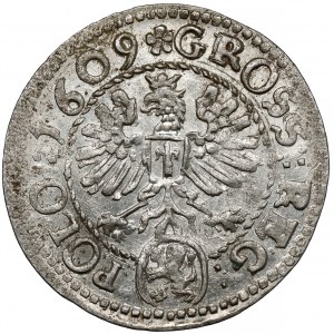 Zygmunt III Waza, Grosz Kraków 1609 - Lewart - piękny