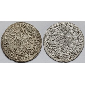 Zygmunt II August, Półgrosz Wilno 1557 i 1560 - zestaw (2szt)
