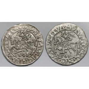 Zygmunt II August, Półgrosz Wilno 1548 i 1565 - zestaw (2szt)