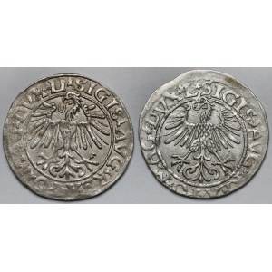 Zygmunt II August, Półgrosz Wilno 1548 i 1565 - zestaw (2szt)