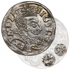 Zygmunt III Waza, Trojak Lublin 1598 - monogram Reysnera