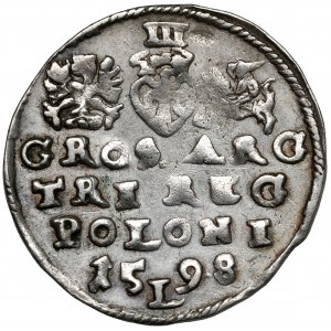 Zygmunt III Waza, Trojak Lublin 1598 - 15L98 - popiersie 37