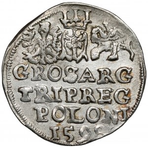 Zygmunt III Waza, Trojak Lublin 1598 - bez litery - popiersie 28