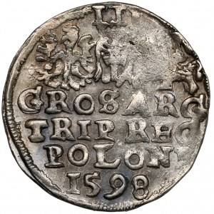 Zygmunt III Waza, Trojak Lublin 1598 - bez litery - popiersie 28
