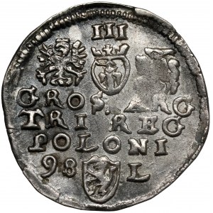 Zygmunt III Waza, Trojak Lublin 1598 - data z lewej - RZADKI