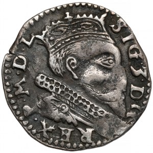 Zygmunt III Waza, Trojak Lublin 1600 - szeroka twarz