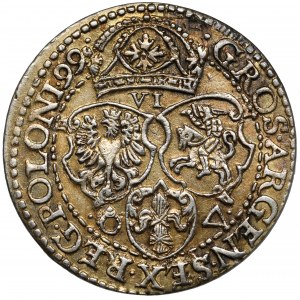 Zygmunt III Waza, Szóstak Malbork 1599 - duża głowa