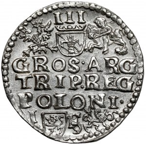 Zygmunt III Waza, Trojak Lublin 1596 - data przy znaku - b.rzadki