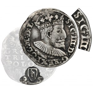 Zygmunt III Waza, Trojak Lublin 1595 - Topór - SIG III - b.rzadki