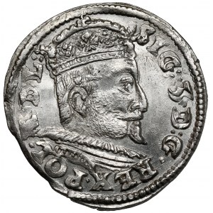 Zygmunt III Waza, Trojak Lublin 1595 - popiersie typ 4