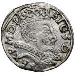 Zygmunt III Waza, Trojak Lublin 1597 - monogram - błąd RE•X