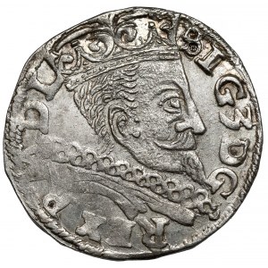 Zygmunt III Waza, Trojak Lublin 1597 - monogram w tarczy