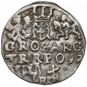 Zygmunt III Waza, Trojak Lublin 1597 - monogram - popiersie 24