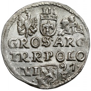 Zygmunt III Waza, Trojak Lublin 1597 - bez znaku