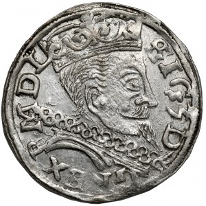 Zygmunt III Waza, Trojak Lublin 1597 - monogram w tarczy