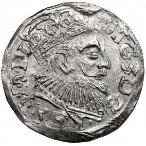 Zygmunt III Waza, Trojak Lublin 1597 - monogram - popiersie 22
