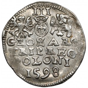 Zygmunt III Waza, Trojak Lublin 1598 - bez litery - popiersie 31