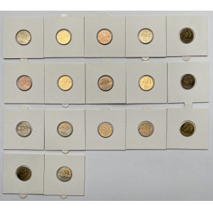 2 grosze 1990-2011 - prawie komplet - mennicze (17szt)