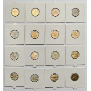 5 groszy 1990-2011 - prawie komplet - mennicze (16szt)