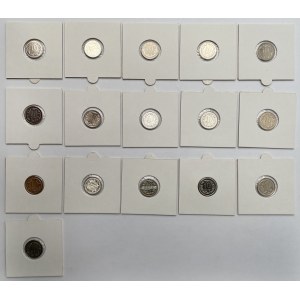 10 groszy 1990-2011 - prawie komplet - mennicze (16szt)