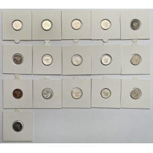 10 groszy 1990-2011 - prawie komplet - mennicze (16szt)